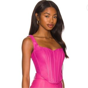 BARDOT FAUX LEATHER CORSET